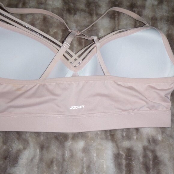 Women's Jockey Light Pink adjustable straps  Sports Bra - Picture 2 of 6